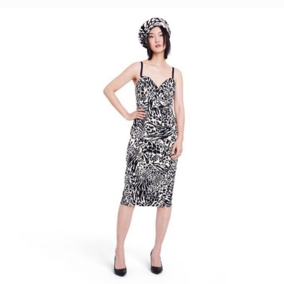 Animal print bustier midi dress 4x NWT  Sergio Hudson x Target collab - Picture 8 of 15